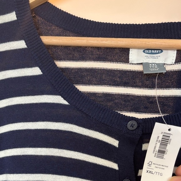 OLD NAVY stripes cardigan sweater stripes. Size XXL. NEW WITH TAGS - Picture 2 of 13